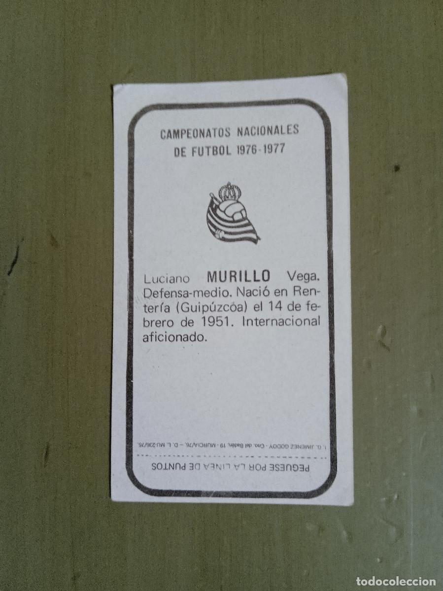 Cromos de f&uacute;tbol: MURILLO R.SOCIEDAD S.S - Foto 2
