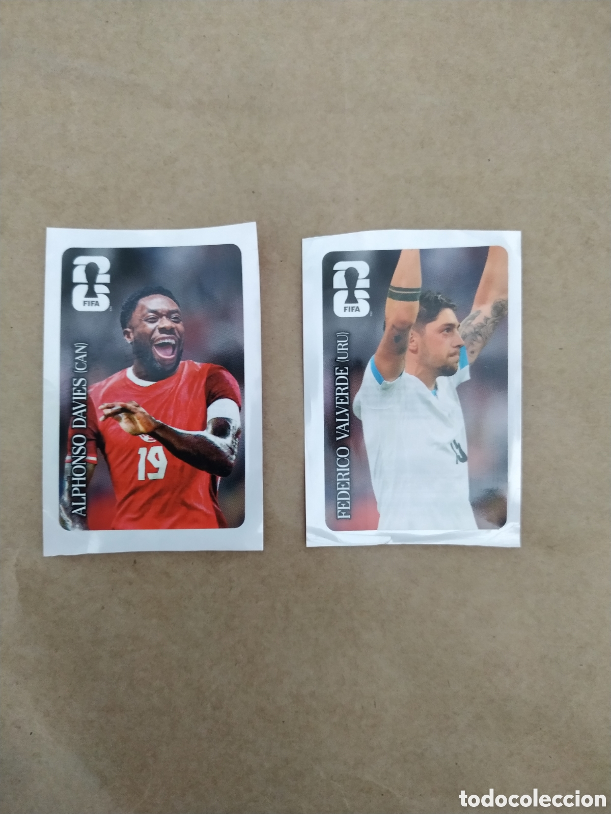 Cromos de f&uacute;tbol: ALPHONSO DAVIES, FEDE VALVERDE COCACOLA, PANINI FIFA MUNDIAL WORLD CUP 26 STICKER ⚽