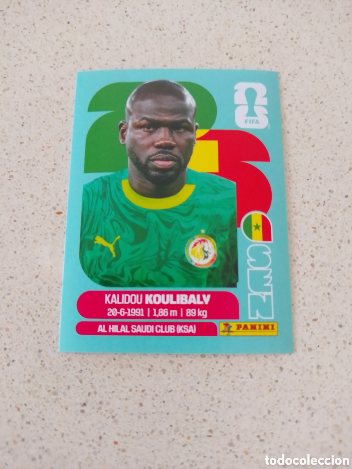 Cromos de F&uacute;tbol: CROMO NUMERO 8 KOULIBALY SENEGAL. MUNDIAL 2026. PANINI.