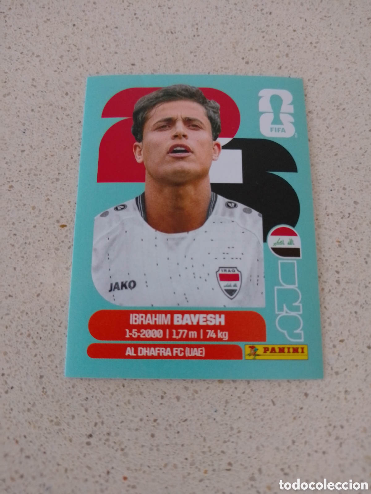 Cromos de F&uacute;tbol: CROMO NUMERO 11 BAVESH IRAQ. MUNDIAL 2026. PANINI.