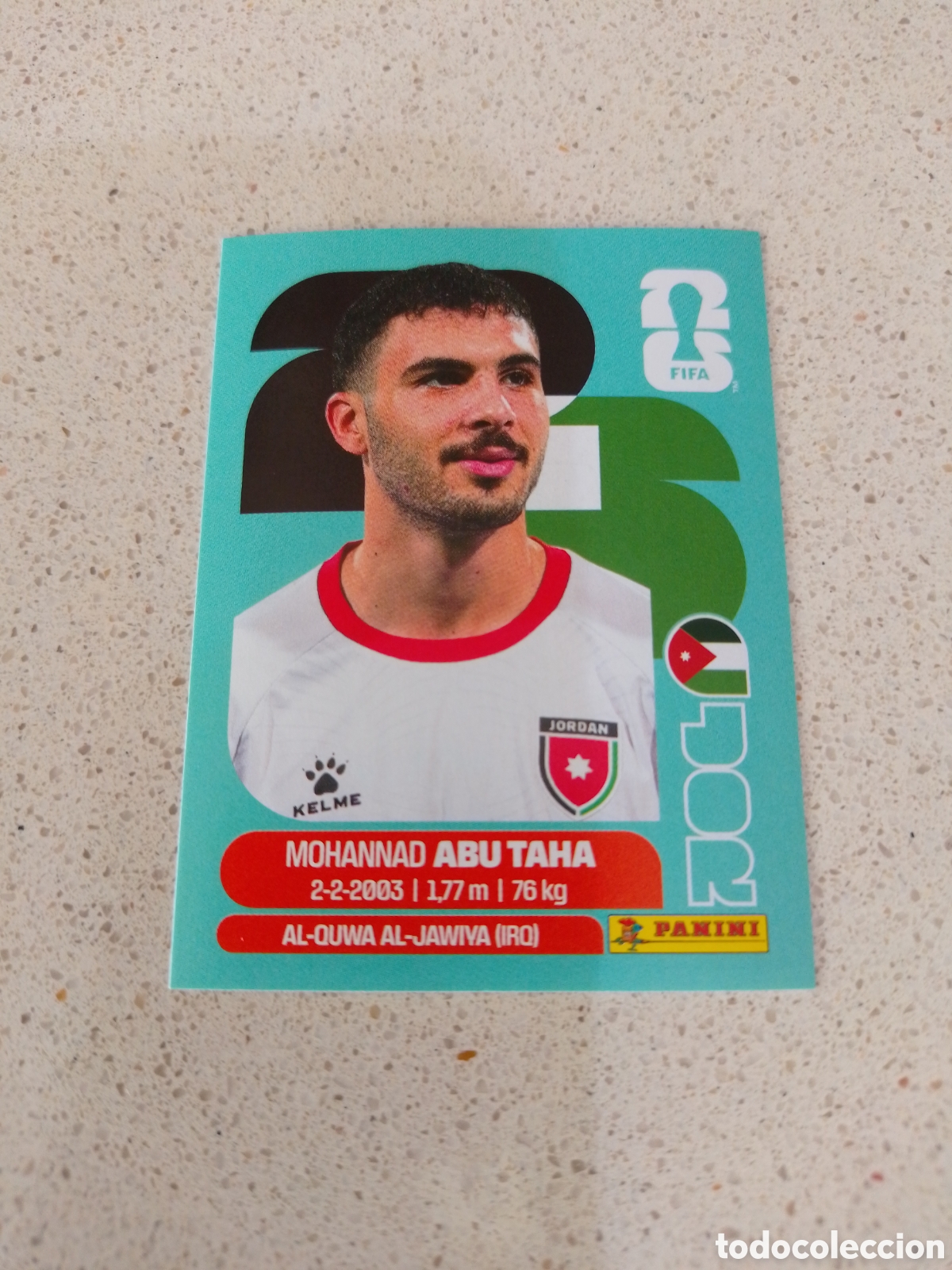 Cromos de F&uacute;tbol: CROMO NUMERO 12 ABU TAHA JORDANIA. MUNDIAL 2026. PANINI.