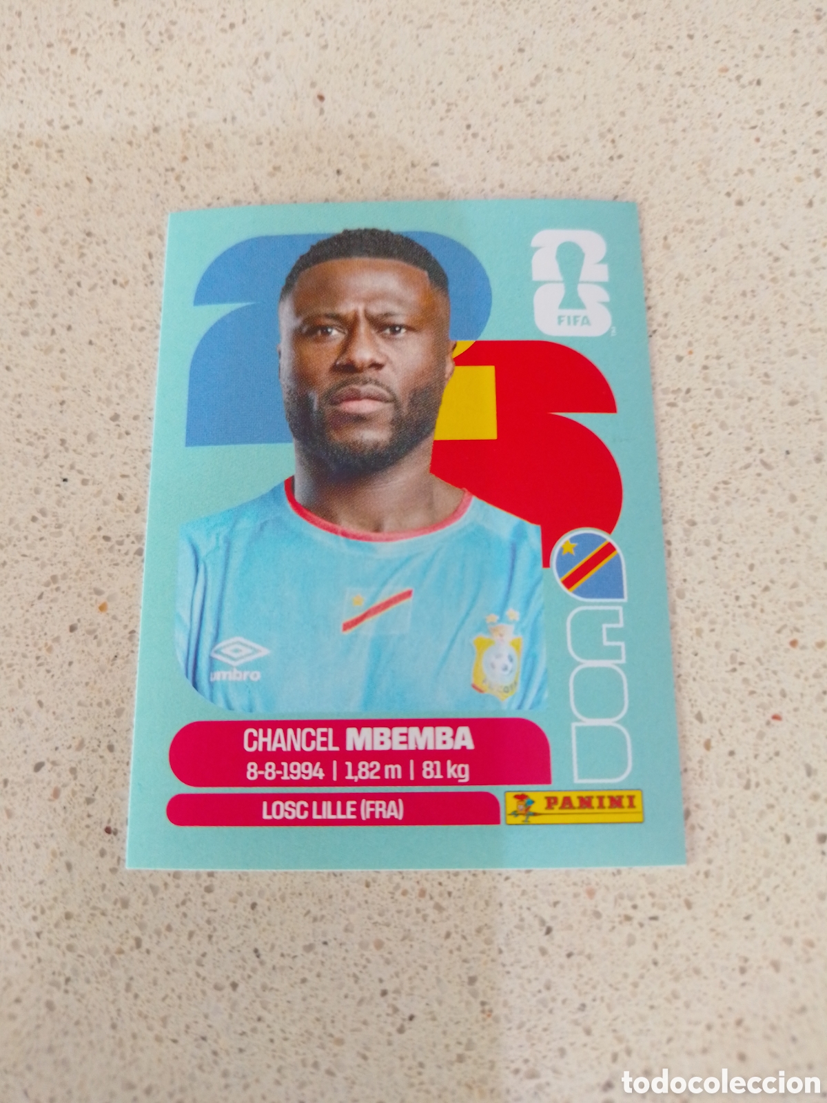 Cromos de F&uacute;tbol: CROMO NUMERO 6 MBEMBA CONGO. MUNDIAL 2026. PANINI.