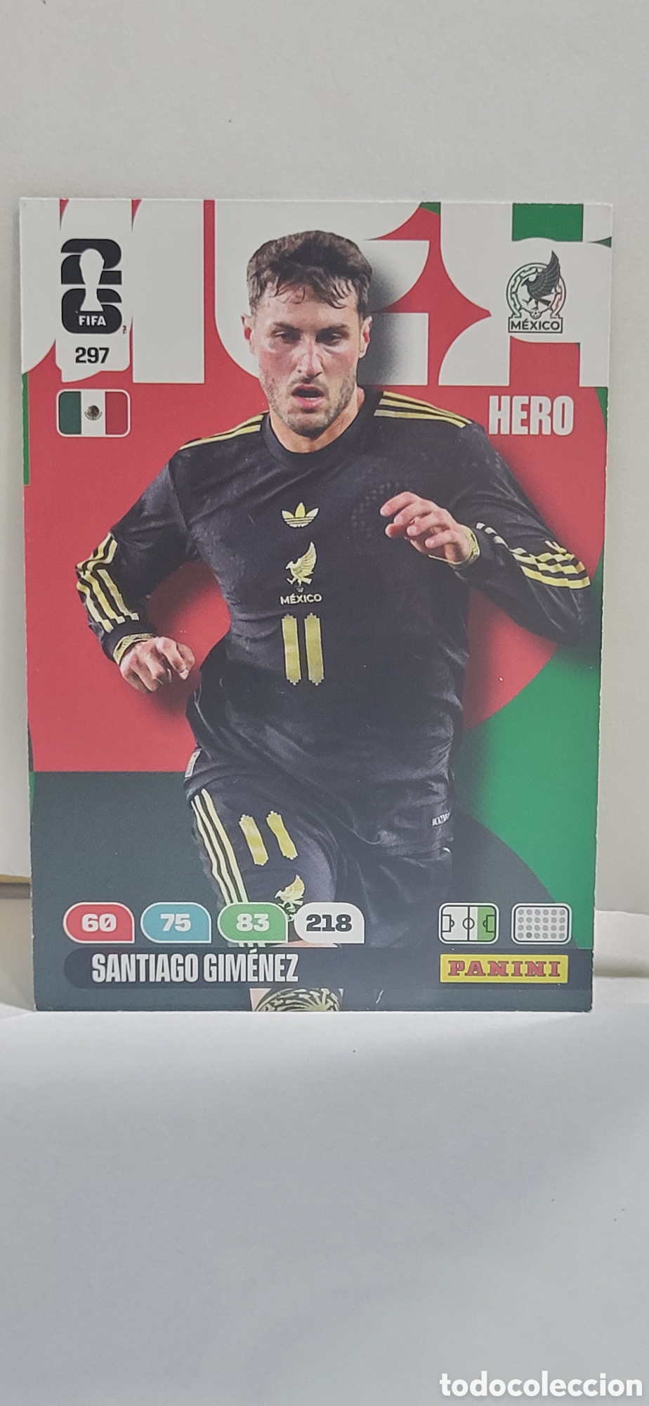 Cromos de F&uacute;tbol: SANTIAGO GIMENEZ MEXICO N&ordm; 297 ADRENALYN XL MUNDIAL 2026 26 FIFA WORLD CUP PANINI