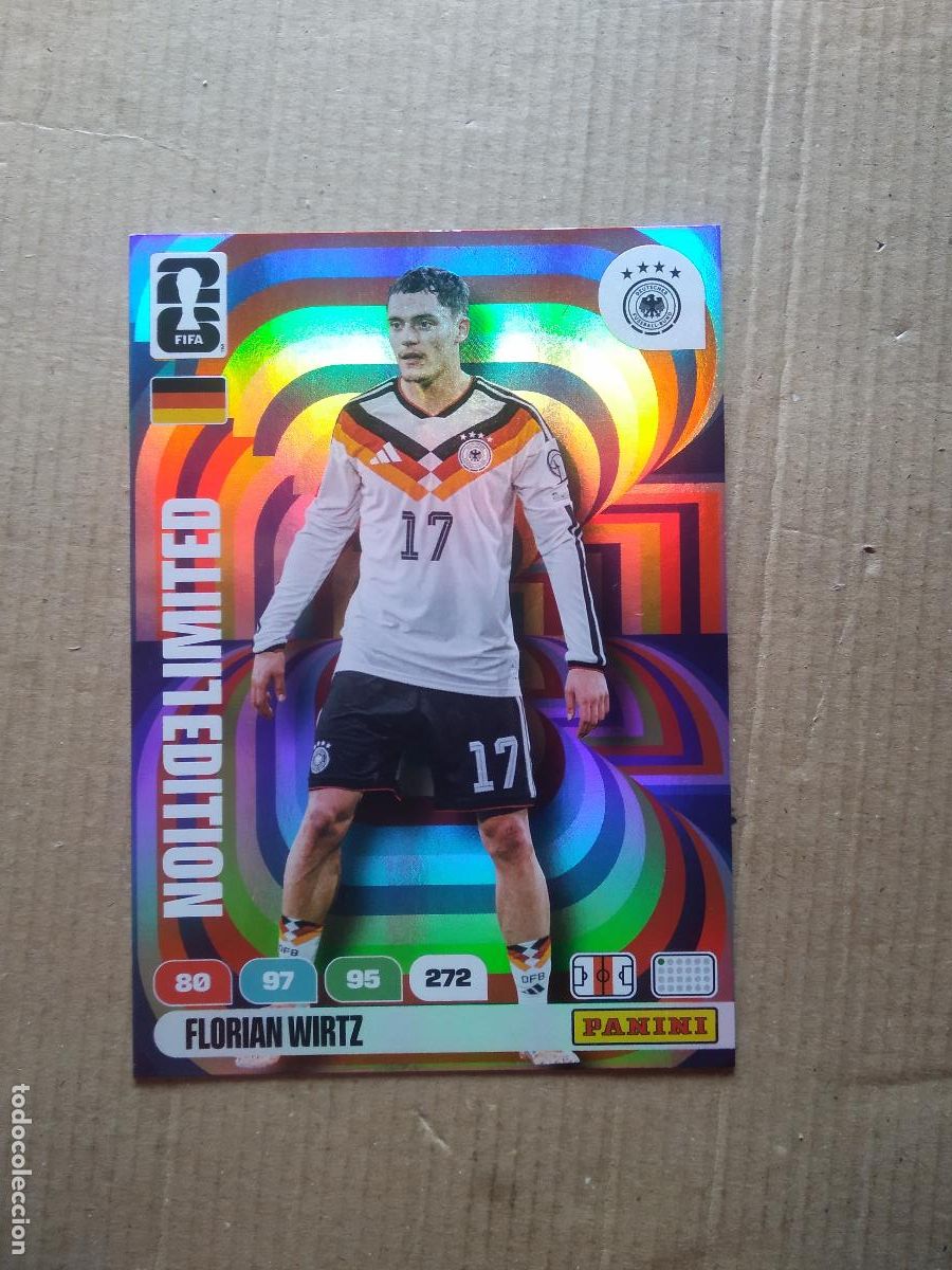 Cromos de F&uacute;tbol: FLORIN WIRTZ ALEMANIA EDICION LIMITADA XXL CROMO FUTBOL PANINI ADRENALYN MUNDIAL 2026 WORLD CUP