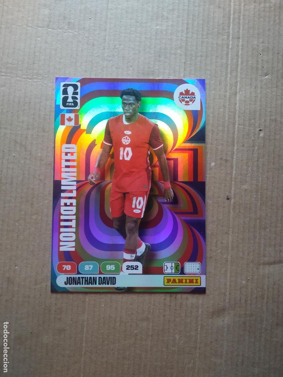 Cromos de F&uacute;tbol: JONATHAN DAVID CANADA EDICION LIMITADA XXL CROMO FUTBOL PANINI ADRENALYN MUNDIAL 2026 WORLD CUP