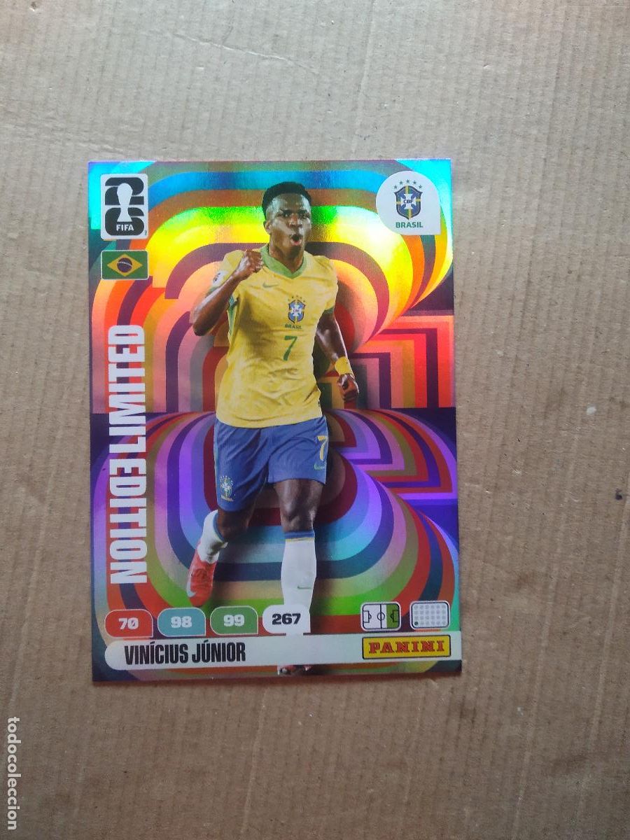 Cromos de F&uacute;tbol: VINI BRASIL EDICION LIMITADA XXL CROMO FUTBOL PANINI ADRENALYN MUNDIAL 2026 WORLD CUP