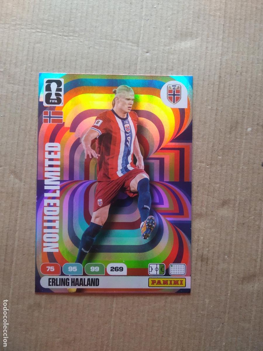 Cromos de F&uacute;tbol: HAALAND NORUEGA EDICION LIMITADA XXL CROMO FUTBOL PANINI ADRENALYN MUNDIAL 2026 WORLD CUP