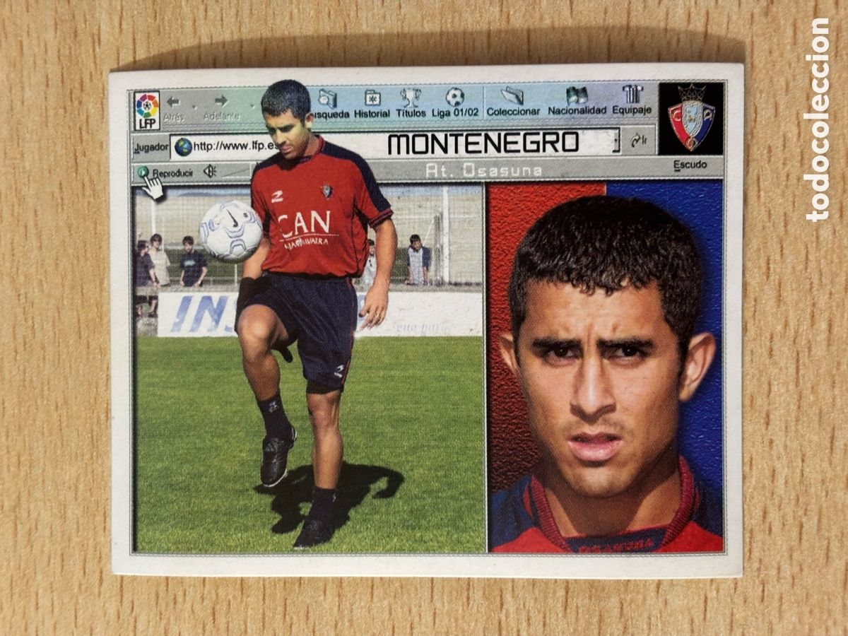 Cromos de F&uacute;tbol: Montenegro Fichaje 26 CA Osasuna Ediciones Este 2001-02 nuevo sin pegar