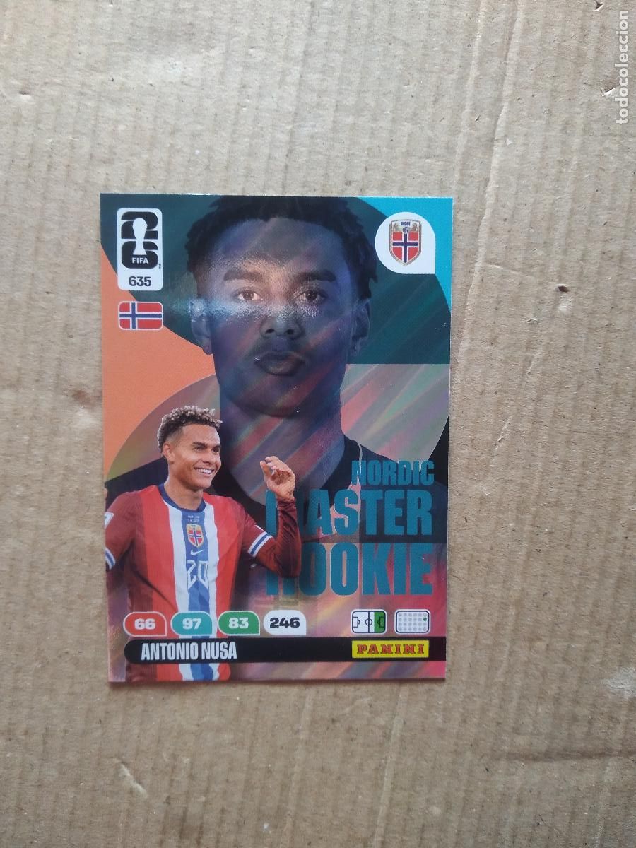 Cromos de F&uacute;tbol: 635 ANTONIO NUSA NORUEGA NORDIC EDITION CROMO FUTBOL PANINI ADRENALYN MUNDIAL 2026 WORLD CUP