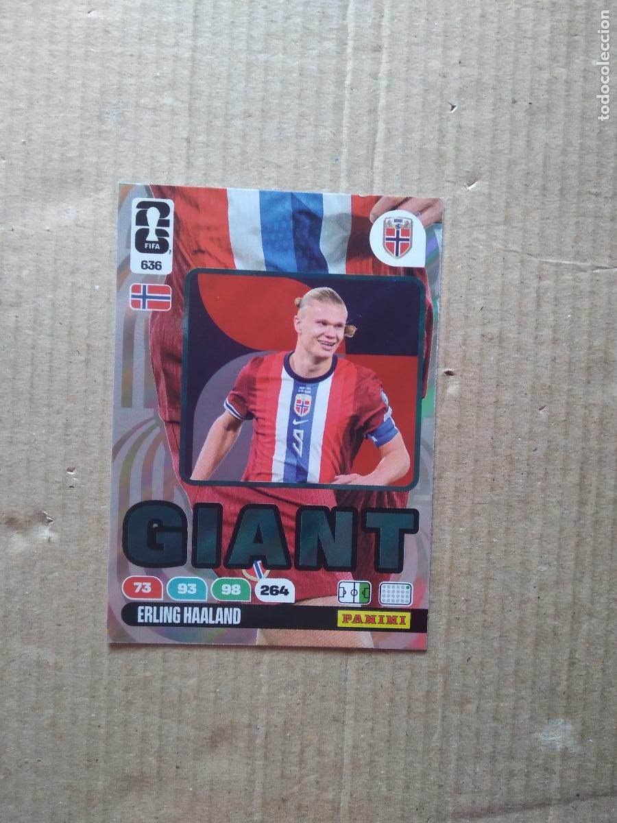 Cromos de F&uacute;tbol: 636 HAALAND GIANT NORUEGA NORDIC EDITION CROMO FUTBOL PANINI ADRENALYN MUNDIAL 2026 WORLD CUP