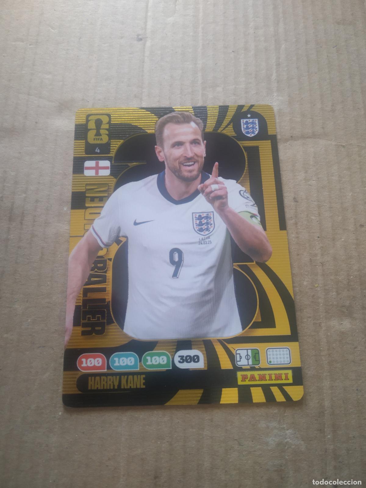 Cromos de F&uacute;tbol: 4 KANE INGLATERRA BALON DE ORO CROMO FUTBOL PANINI ADRENALYN MUNDIAL 2026 WORLD CUP