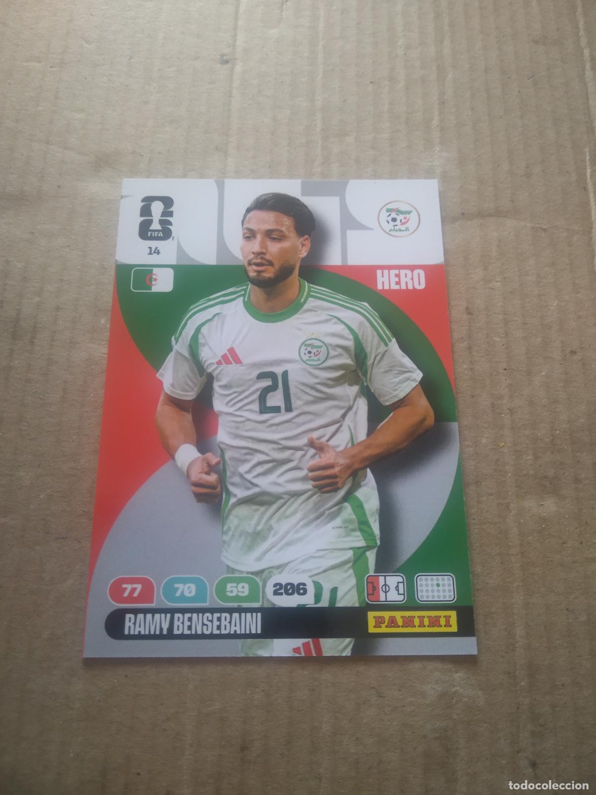 Cromos de F&uacute;tbol: 14 RAMY BENSEBAINI ARGELIA CROMO FUTBOL PANINI ADRENALYN MUNDIAL 2026 WORLD CUP