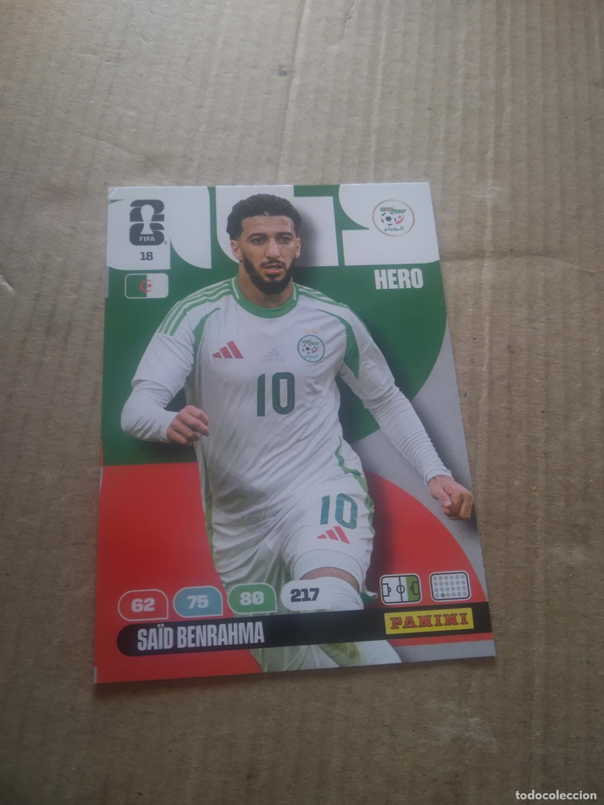 Fu&szlig;ball-Sticker: 18 SAID BENRAHMA ARGELIA CROMO FUTBOL PANINI ADRENALYN MUNDIAL 2026 WORLD CUP