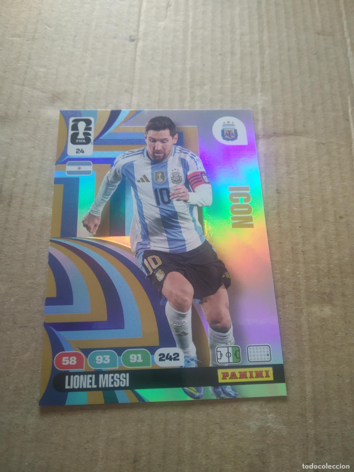 Fu&szlig;ball-Sticker: 24 MESSI ICON ARGENTINA CROMO FUTBOL PANINI ADRENALYN MUNDIAL 2026 WORLD CUP