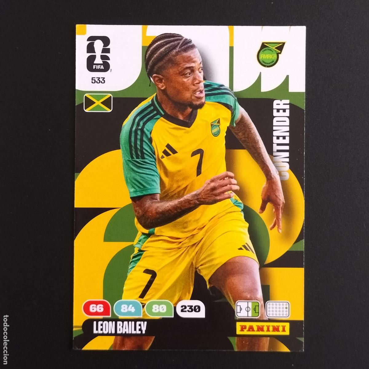 Fu&szlig;ball-Sticker: 533 LEON BAILEY JAMAICA CROMOS ADRENALYN XL MUNDIAL 26 2026 FIFA WORLD CUP PANINI