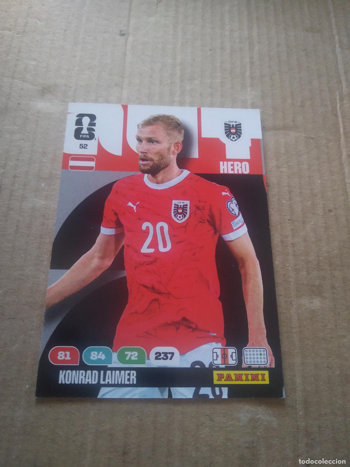 Cromos de F&uacute;tbol: 52 KONRAD LAIMER AUSTRIA CROMO FUTBOL PANINI ADRENALYN MUNDIAL 2026 WORLD CUP