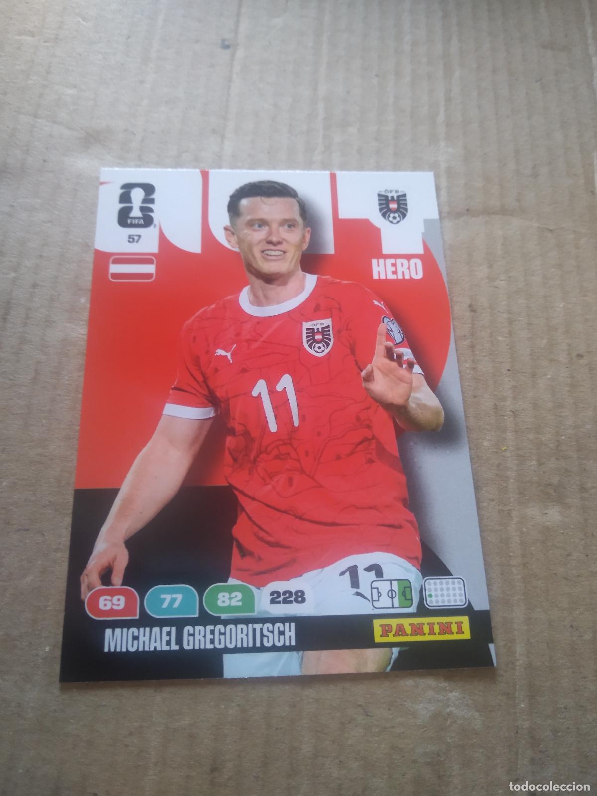 Cromos de F&uacute;tbol: 57 MICHAEL GREGORITSCH AUSTRIA CROMO FUTBOL PANINI ADRENALYN MUNDIAL 2026 WORLD CUP