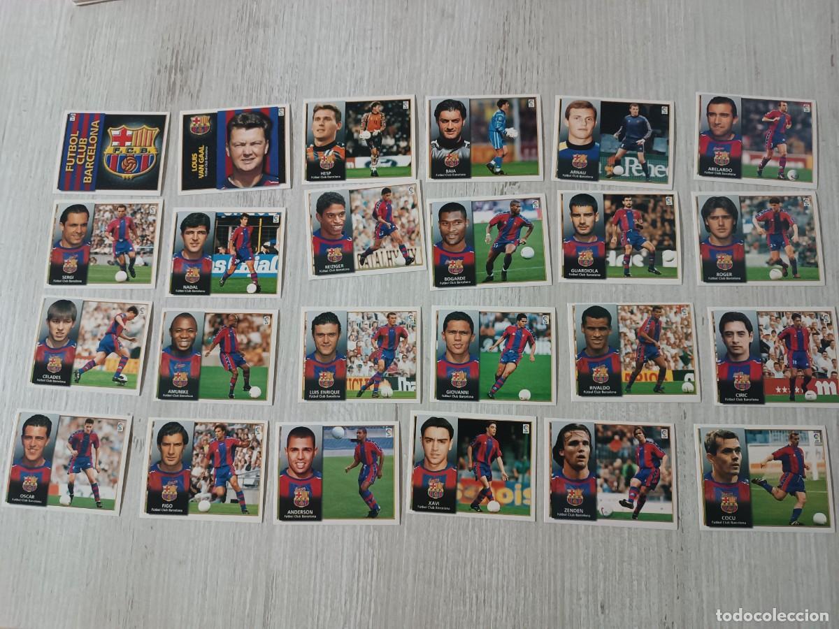 Cromos de F&uacute;tbol: LOTE DE 24 CROMOS DIFERENTES F.C BARCELONA LIGA ESTE 98 99 1998 1999. NUNCA PEGADOS