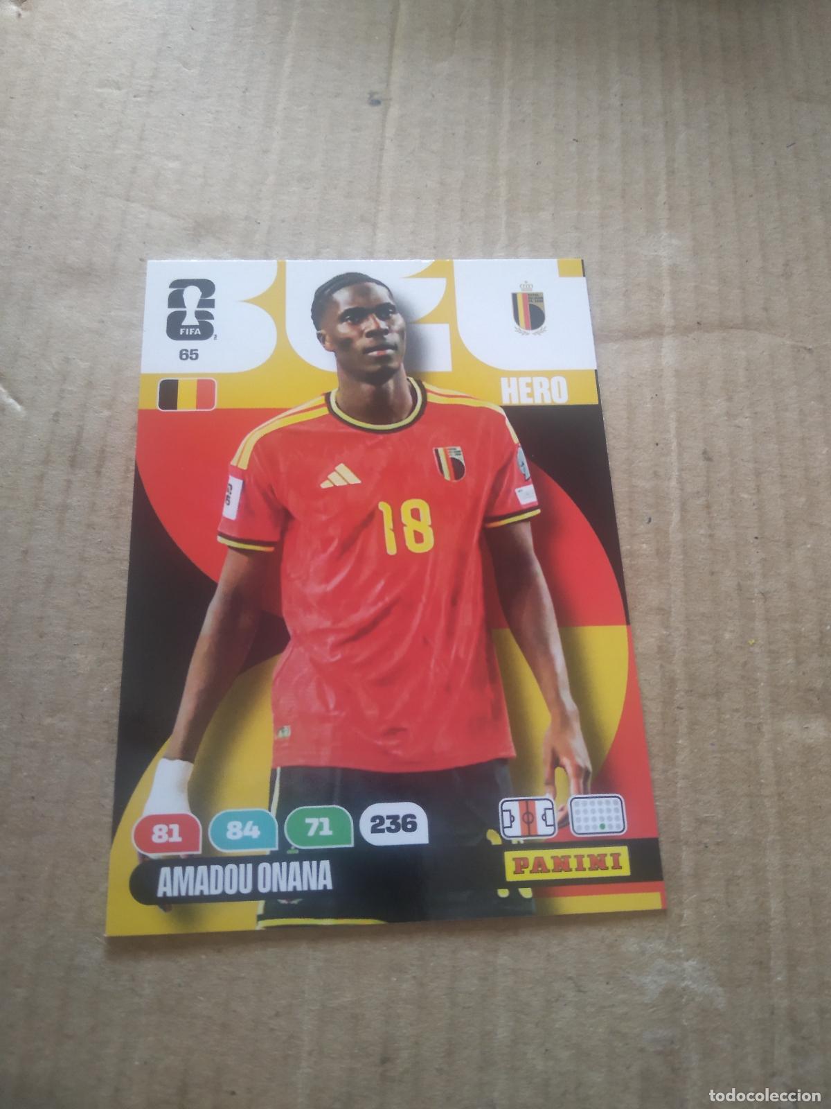 Cromos de F&uacute;tbol: 65 AMADOU ONANA BELGICA CROMO FUTBOL PANINI ADRENALYN MUNDIAL 2026 WORLD CUP