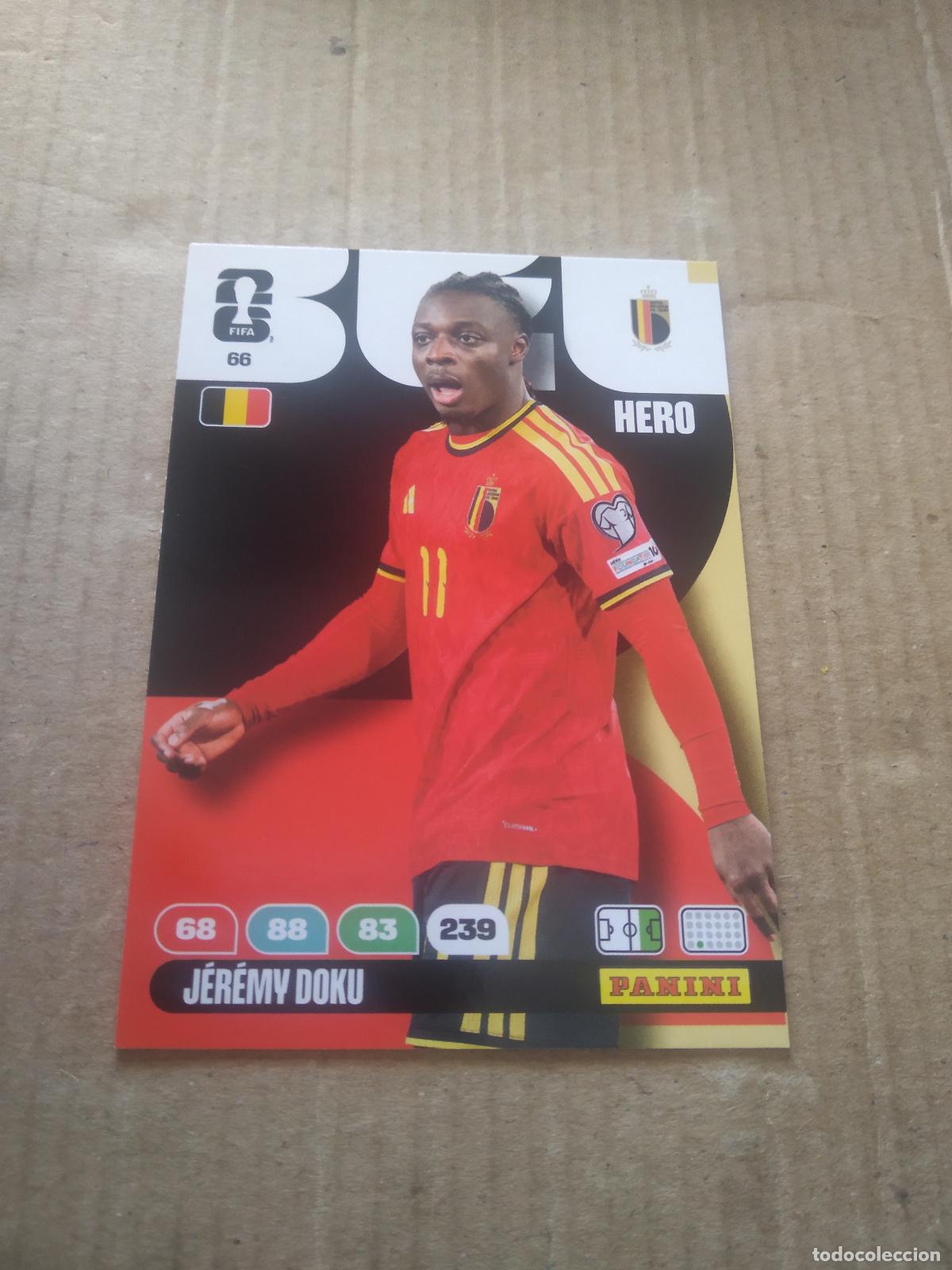 Cromos de F&uacute;tbol: 66 JEREMY DOKU BELGICA CROMO FUTBOL PANINI ADRENALYN MUNDIAL 2026 WORLD CUP