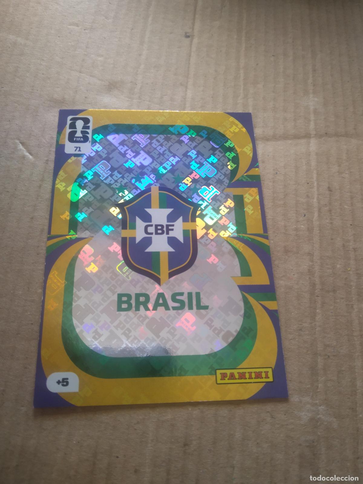 Cromos de F&uacute;tbol: 71 ESCUDO LOGO BRASIL CROMO FUTBOL PANINI ADRENALYN MUNDIAL 2026 WORLD CUP