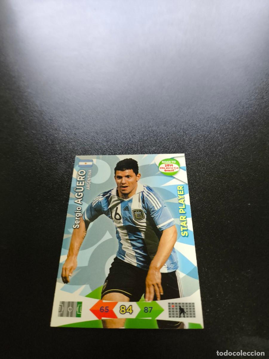 Cromos de F&uacute;tbol: Sergio Ag&uuml;ero STAR PLAYER ARGENTINA PANINI ADRENALYN ROAD TO WORLD CUP MUNDIAL BRASIL 2014 NO LIGA