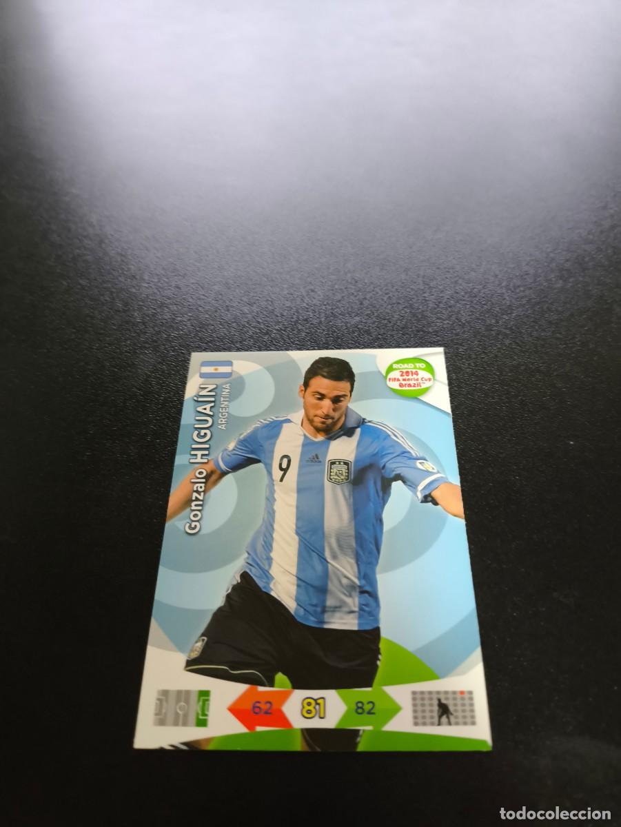 Cromos de F&uacute;tbol: Gonzalo Higua&iacute;n ARGENTINA PANINI ADRENALYN ROAD TO WORLD CUP MUNDIAL BRASIL 2014 NO LIGA ESTE
