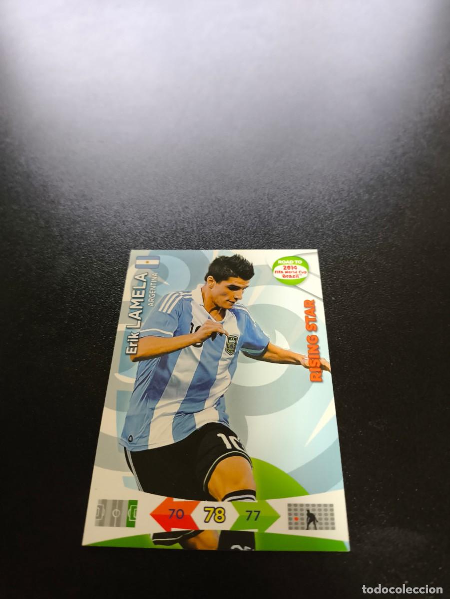 Cromos de F&uacute;tbol: Erik Lamela RISING STAR ARGENTINA PANINI ADRENALYN ROAD TO WORLD CUP MUNDIAL BRASIL 2014 N LIGA ESTE