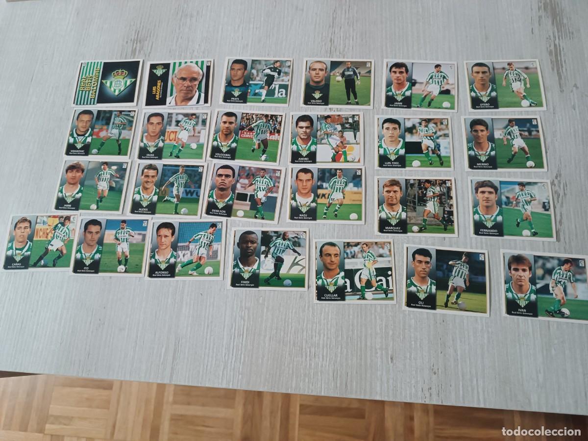 Cromos de F&uacute;tbol: LOTE DE 25 CROMOS DIFERENTES REAL BETIS LIGA ESTE 98 99 1998 1999. NUNCA PEGADOS
