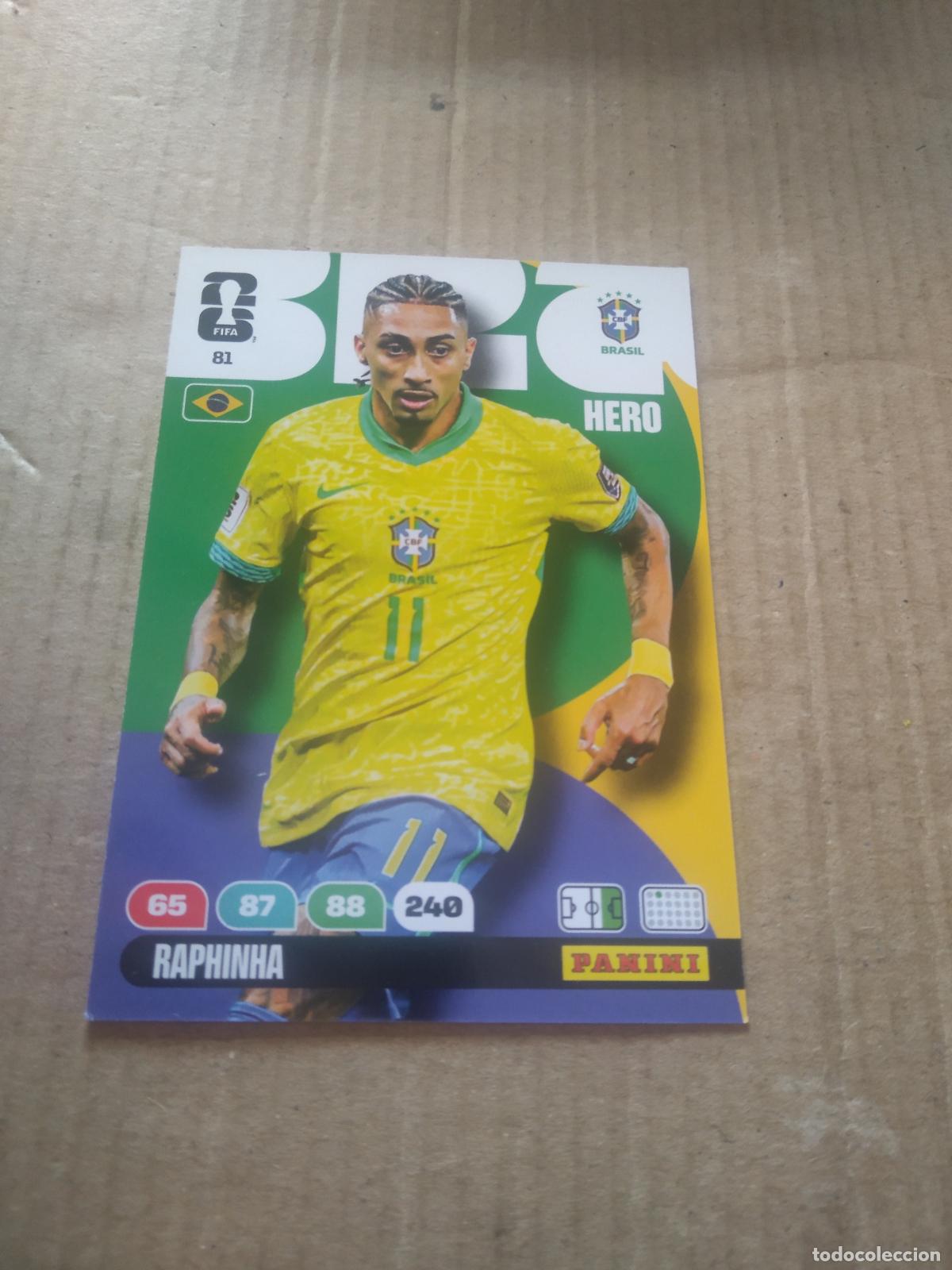 Cromos de F&uacute;tbol: 81 RAPHINHA BRASIL CROMO FUTBOL PANINI ADRENALYN MUNDIAL 2026 WORLD CUP