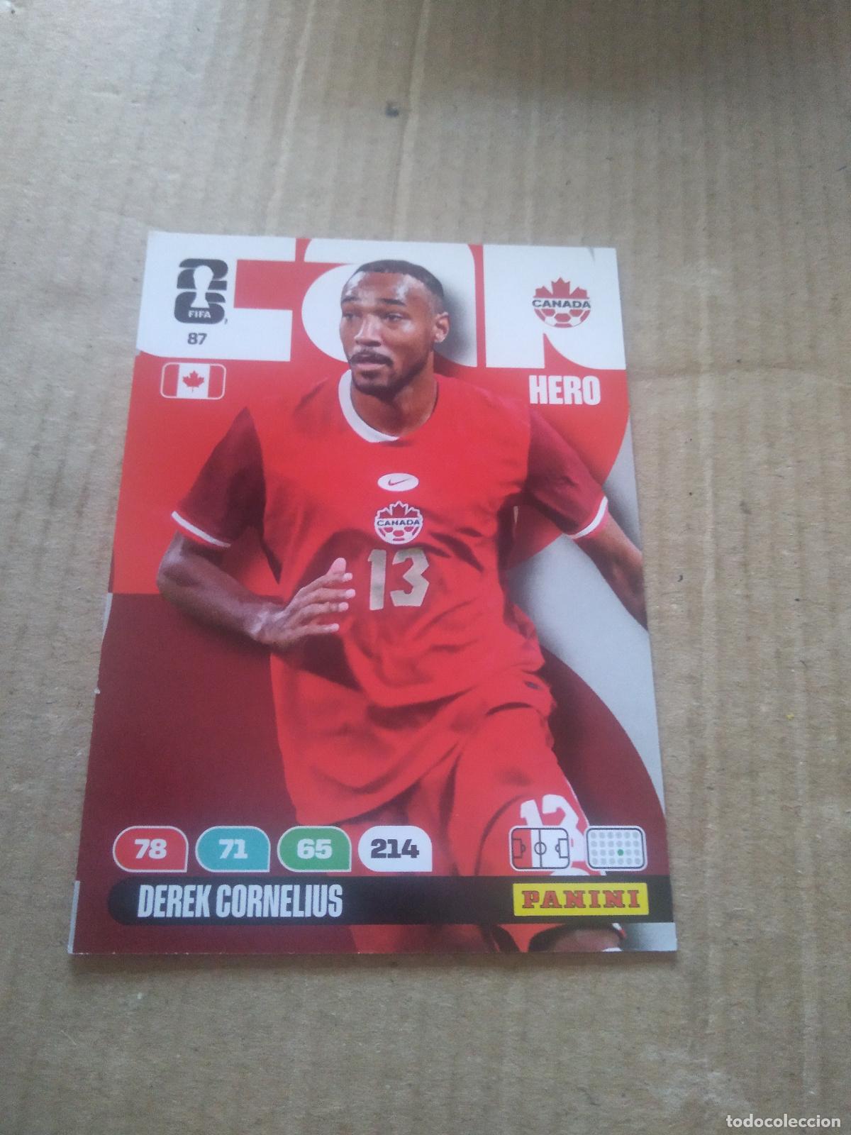 Cartes &agrave; collectionner de Football: 87 DEREK CORNELIUS CANADA CROMO FUTBOL PANINI ADRENALYN MUNDIAL 2026 WORLD CUP