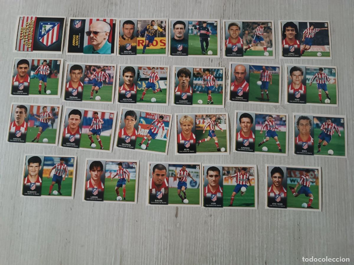 Cromos de f&uacute;tbol: LOTE DE 20 CROMOS DIFERENTES AT. DE MADRID LIGA ESTE 98 99 1998 1999. NUNCA PEGADOS