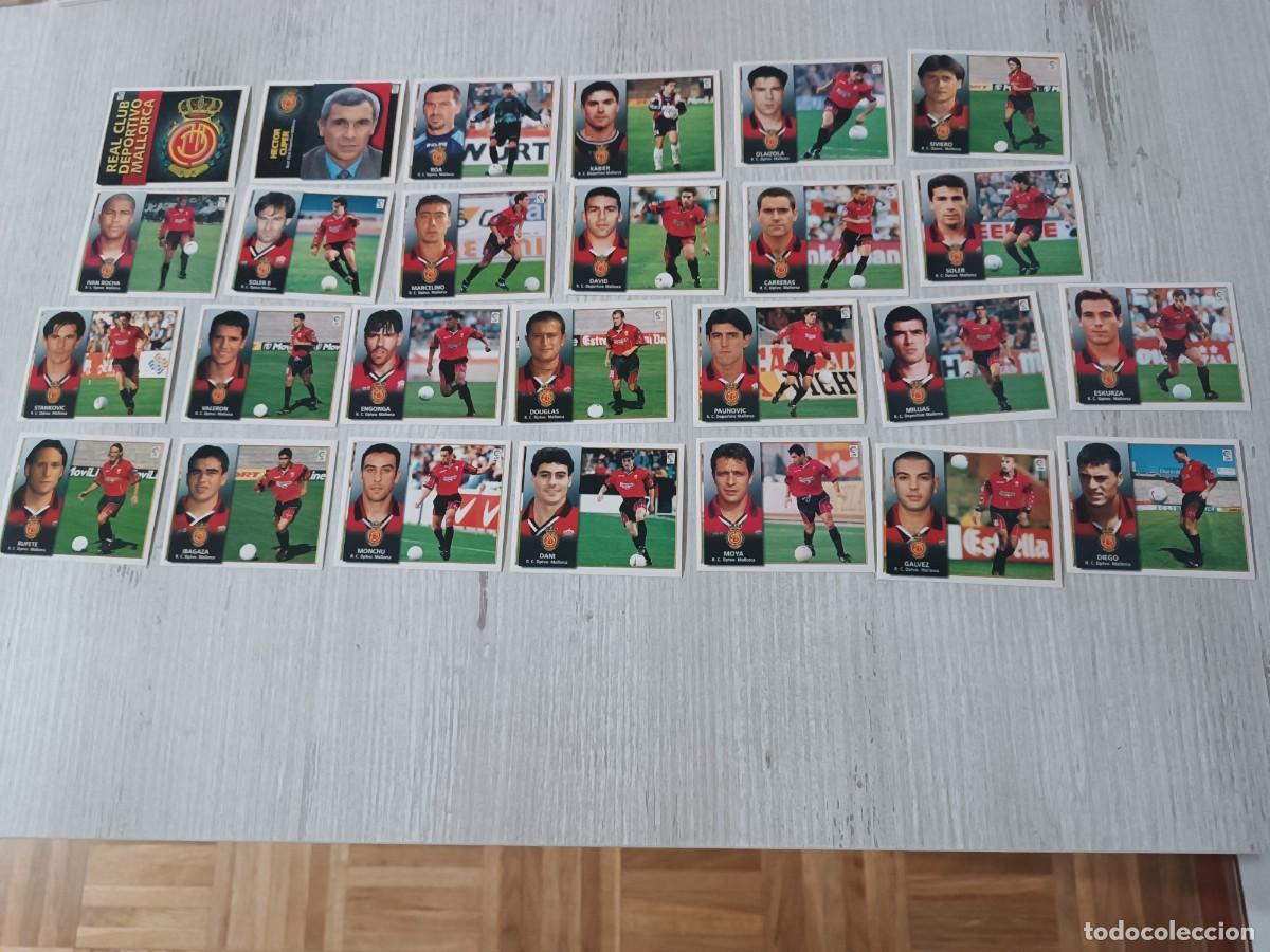 Cromos de F&uacute;tbol: LOTE DE 26 CROMOS DIFERENTES R.C. D MALLORCA LIGA ESTE 98 99 1998 1999. NUNCA PEGADOS