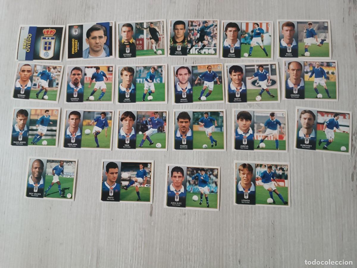 Cromos de F&uacute;tbol: LOTE DE 22 CROMOS DIFERENTES REAL OVIEDO LIGA ESTE 98 99 1998 1999. NUNCA PEGADOS