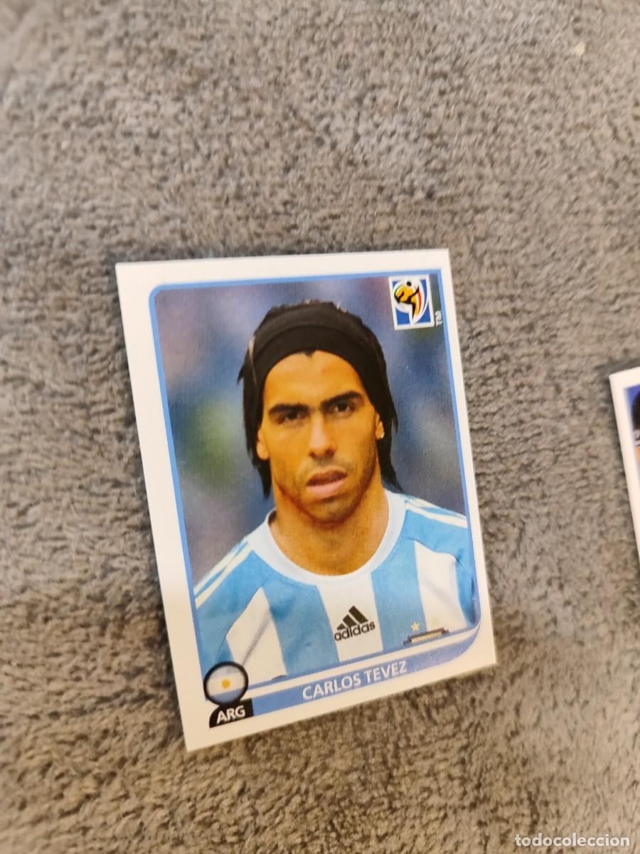 Cromos de F&uacute;tbol: 124 PANINI MUNDIAL 2010 WORLD CUP CARLOS TEVEZ - ARGENTINA -- CROMO 10 NUEVO DE SOBRE