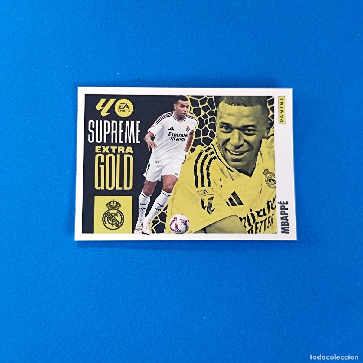 Cromos de F&uacute;tbol: Liga Este 2025 2026 / 25 26 Mbapp&eacute; Extra Gold Supreme Real Madrid