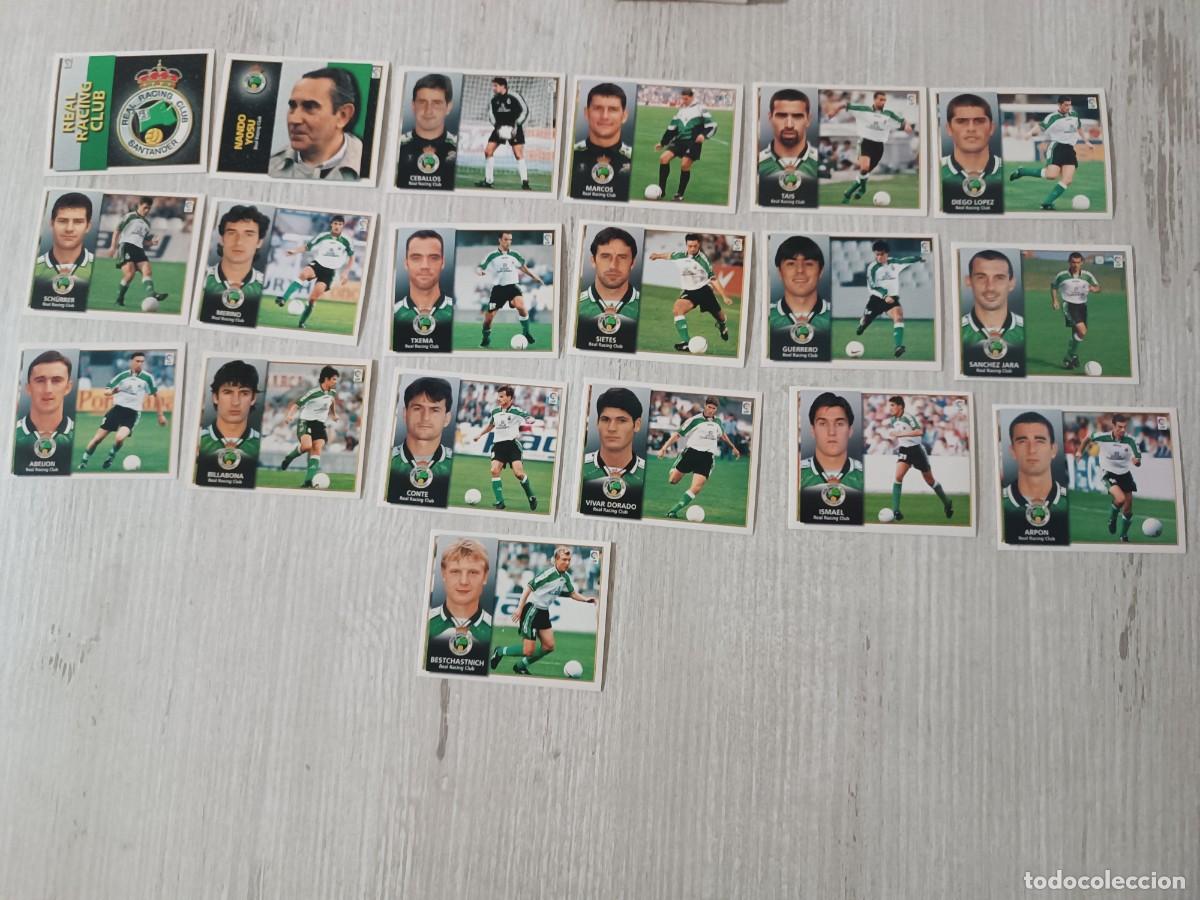 Cromos de F&uacute;tbol: LOTE DE 19 CROMOS DIFERENTES RACING DE SANTANDER LIGA ESTE 98 99 1998 1999. NUNCA PEGADOS