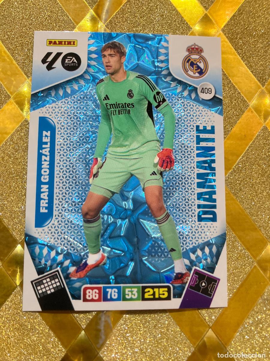 Cromos de F&uacute;tbol: CROMO DE FUTBOL NUMERO 409 FRAN GONZALEZ REAL MADRID DIAMANTE ADRENALYN XL 2025 2026 PANINI !