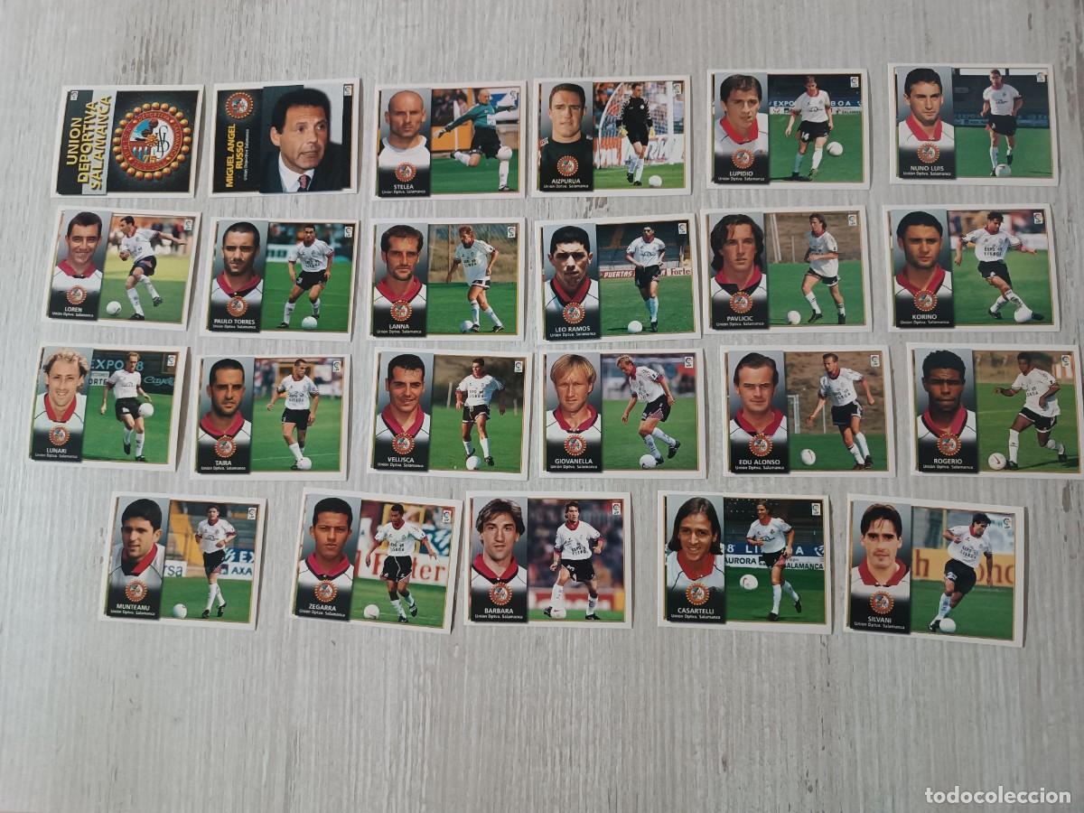 Cromos de F&uacute;tbol: LOTE DE 23 CROMOS DIFERENTES U. D. SALAMANCA LIGA ESTE 98 99 1998 1999. NUNCA PEGADOS