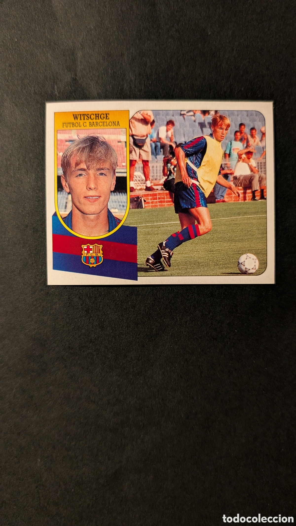 Cromos de f&uacute;tbol: RICHARD WITSCHGE BARCELONA COLOCA LIGA ESTE 1991/92 91 92 CARTON NUNCA PEGADO SIN PEGAR