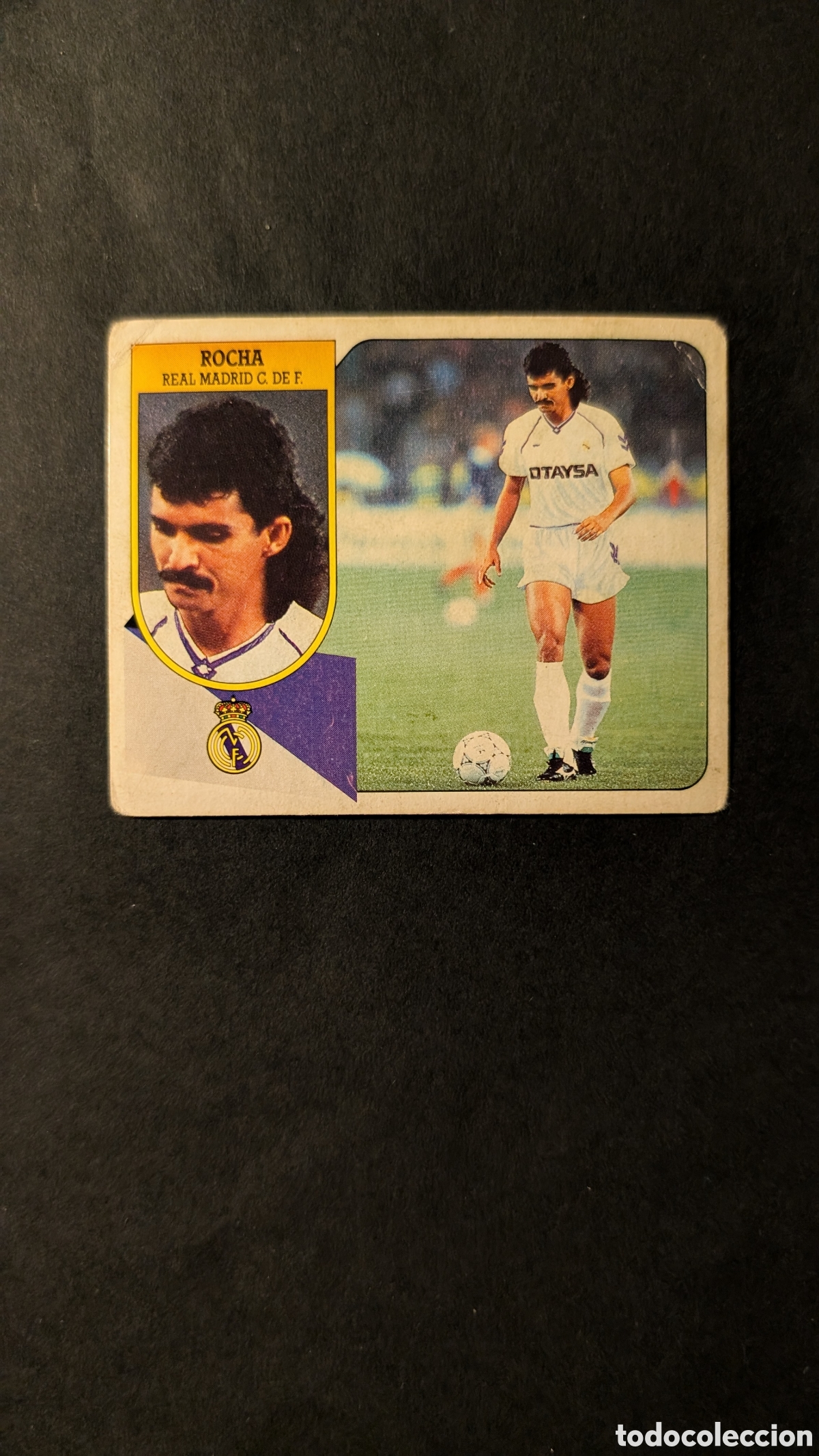 Cromos de f&uacute;tbol: ROCHA REAL MADRID COLOCA LIGA ESTE 1991/92 91 92 CARTON NUNCA PEGADO SIN PEGAR