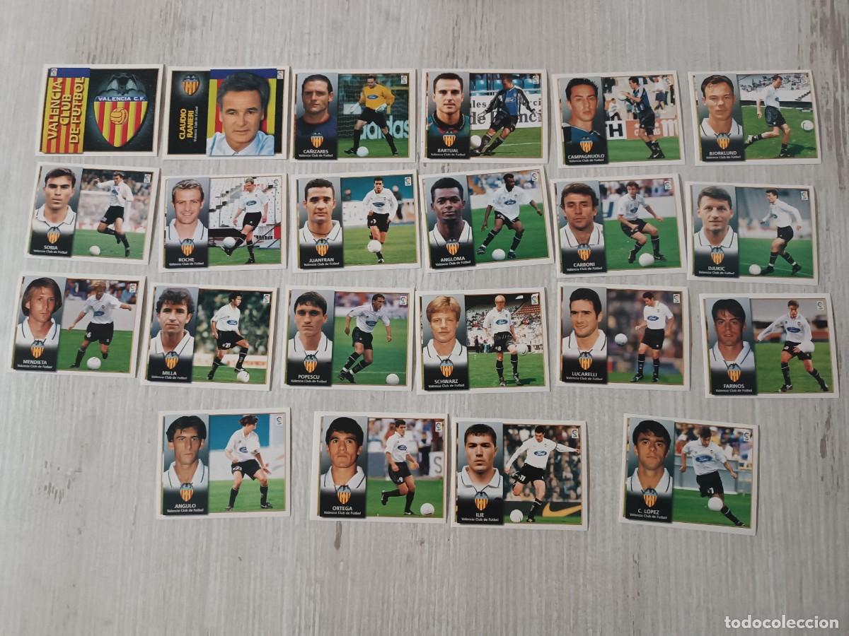 Cromos de F&uacute;tbol: LOTE DE 22 CROMOS DIFERENTES VALENCIA C. F LIGA ESTE 98 99 1998 1999. NUNCA PEGADOS