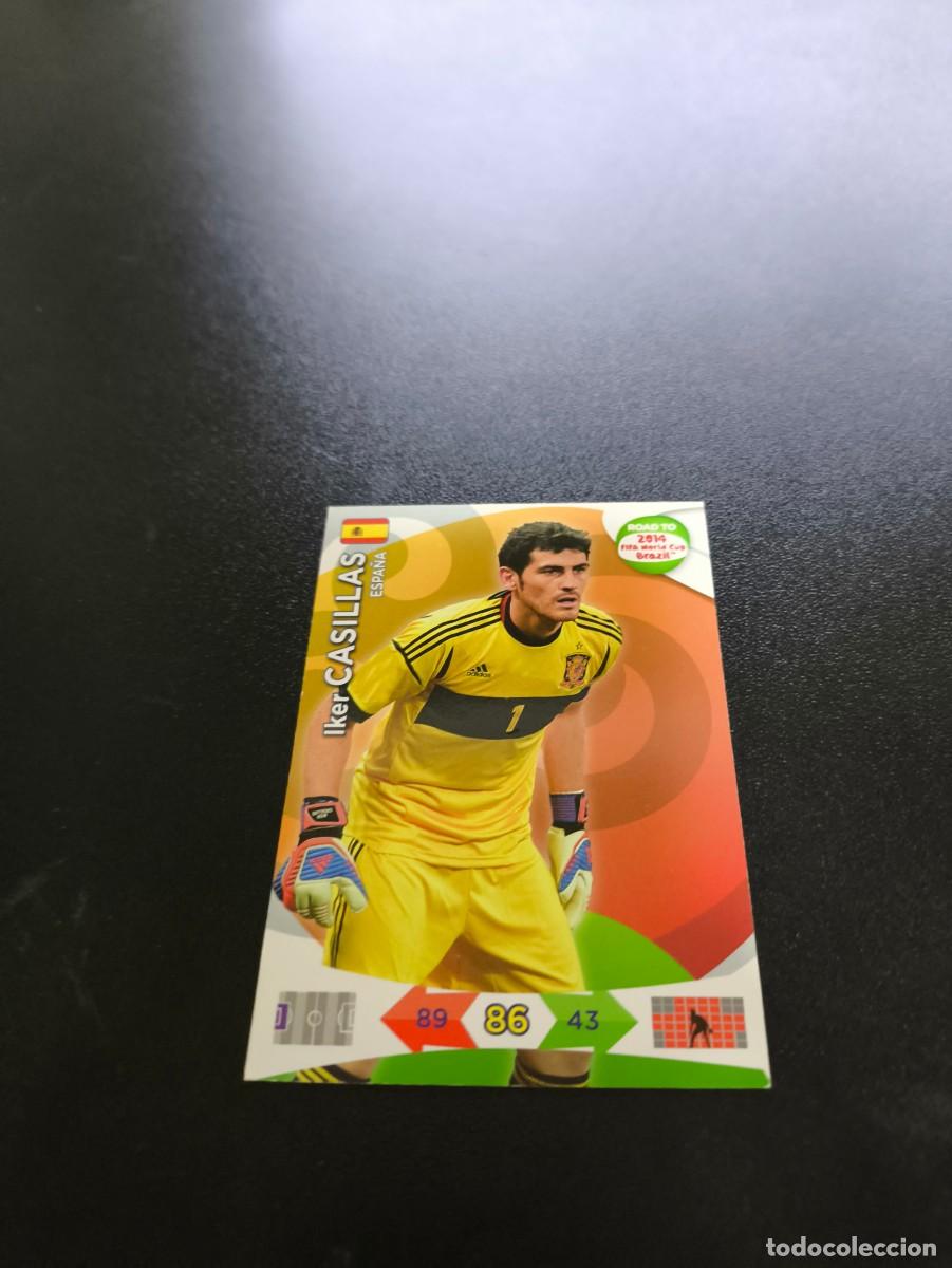 Cromos de F&uacute;tbol: Iker Casillas REAL MADRID ESPA&Ntilde;A PANINI ADRENALYN ROAD TO WORLD CUP MUNDIAL BRASIL 2014 NO LIGA ESTE