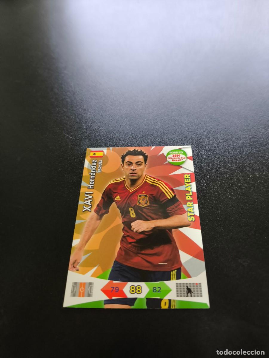 Football Stickers: Xavi Hern&aacute;ndez BARCELONA ESPA&Ntilde;A PANINI ADRENALYN ROAD TO WORLD CUP MUNDIAL BRASIL 2014 NO LIGA ESTE
