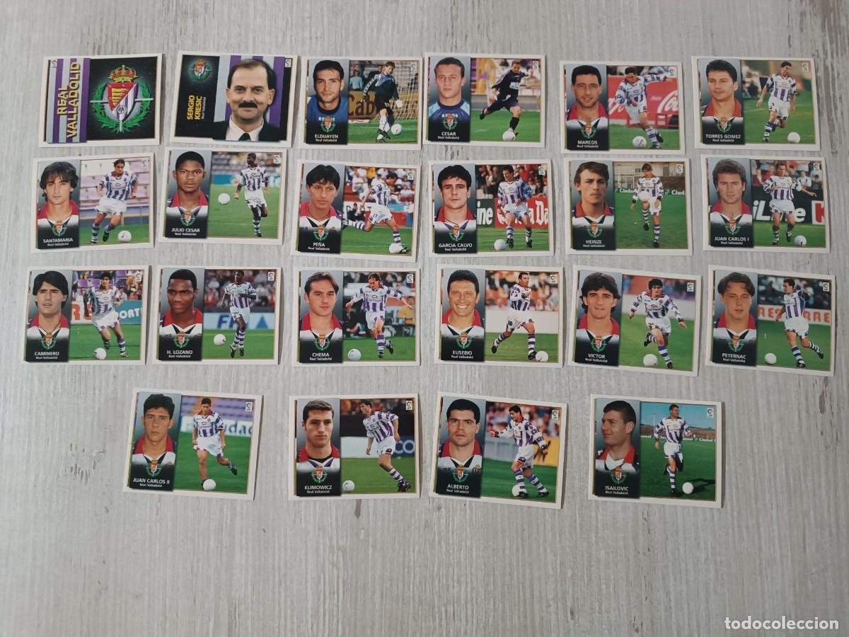 Cromos de F&uacute;tbol: LOTE DE 22 CROMOS DIFERENTES REAL VALLADOLID LIGA ESTE 98 99 1998 1999. NUNCA PEGADOS