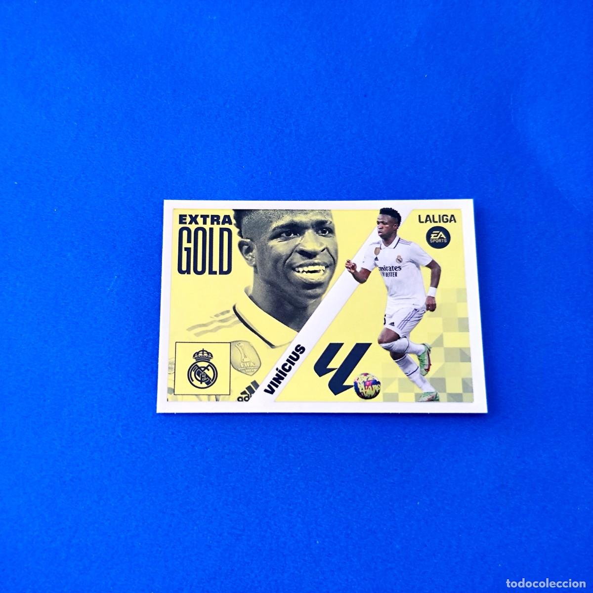 Cromos de F&uacute;tbol: Liga Este 2023 2024 / 23 24 Extra Gold Vinicius Real Madrid