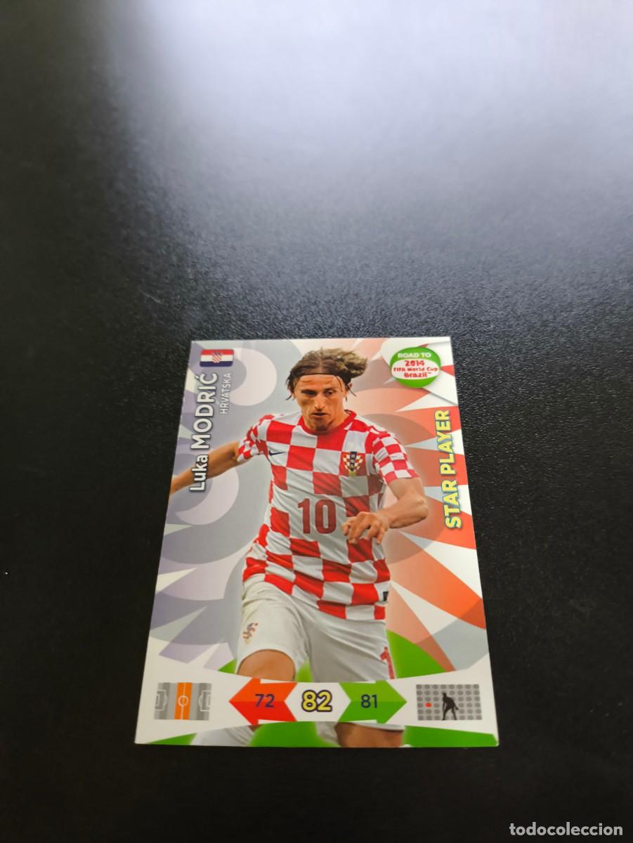 Cromos de f&uacute;tbol: Luka Modrić REAL MADRID CROACIA PANINI ADRENALYN ROAD TO WORLD CUP MUNDIAL BRASIL 2014 N LIGA ESTE
