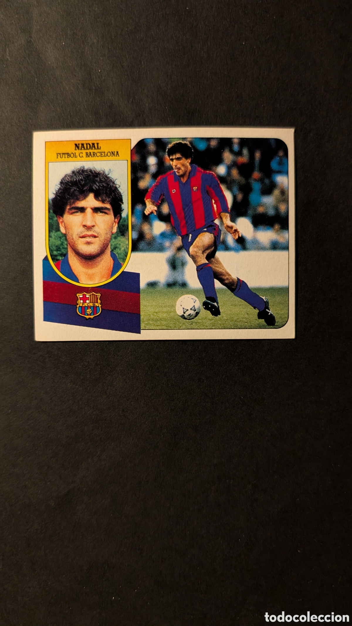 Cromos de f&uacute;tbol: NADAL BARCELONA FICHAJE 1 VERSION LIGA ESTE 1991/92 91 92 CARTON NUNCA PEGADO TRASERA ESCRITA