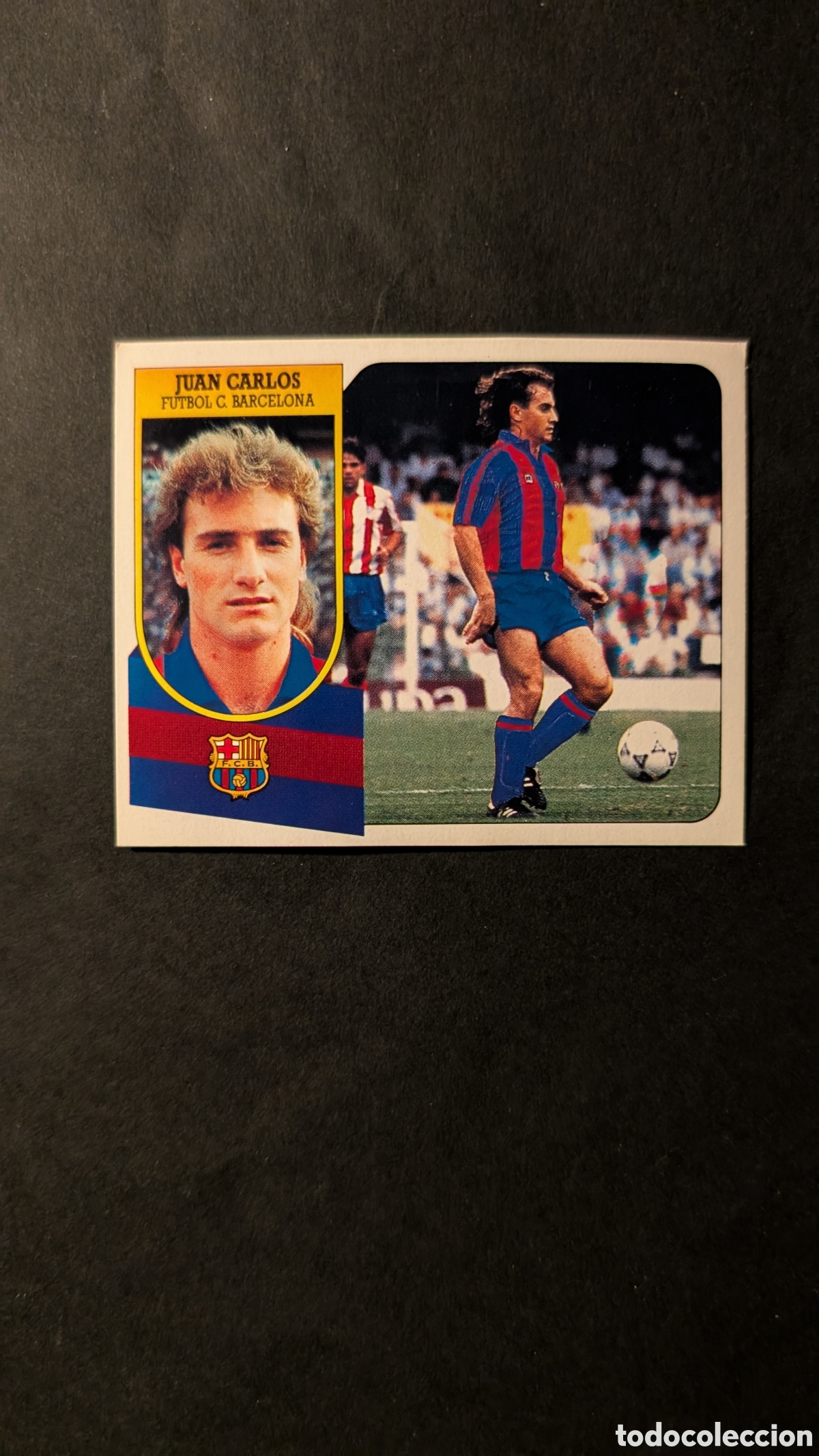 Cromos de f&uacute;tbol: JUAN CARLOS BARCELONA FICHAJE 3 VERSION LIGA ESTE 1991/92 91 92 CARTON NUNCA PEGADO SIN PEGAR