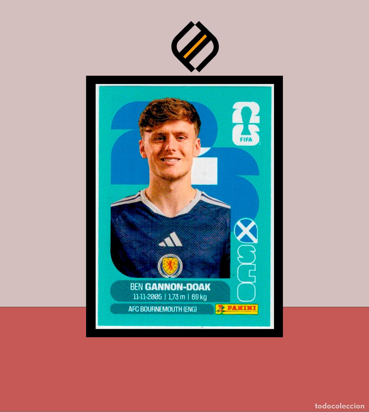 Cromos de F&uacute;tbol: PANINI FIFA CLUB WORLD CUP 2026 26 SCO 20 BEN GANNON-DOAK ESCOCIA STICKER MUNDIAL MEX CAN USA LIGA